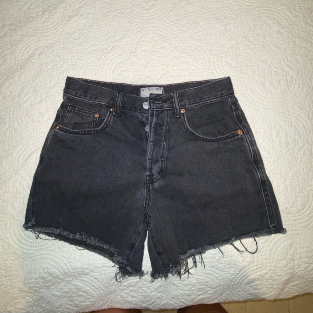 Black free people Jean shorts. Size 26! Great length. High rise